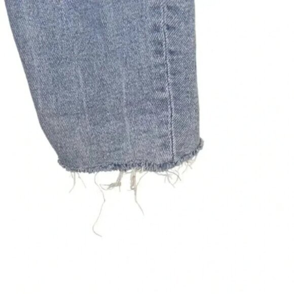 Zara Skinny Jeans Distressed Light Wash Ankle Raw  Hem Size 6 - Picture 7 of 14